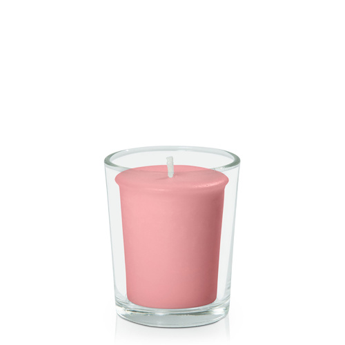 Coral Pink Votive in Glass Votive, Pack of 24