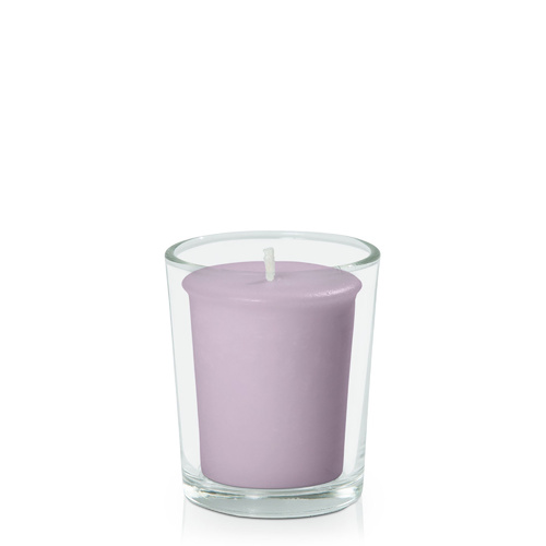 Lilac Votive in Glass Votive, Pack of 24
