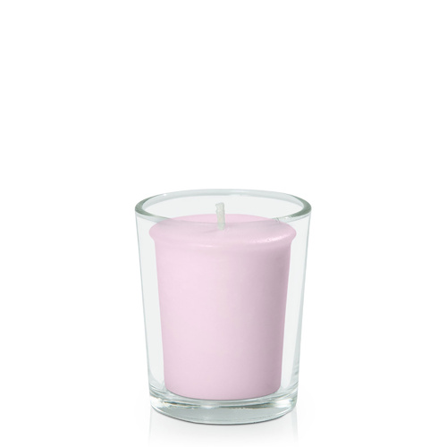 Pastel Pink Votive in Glass Votive, Pack of 24