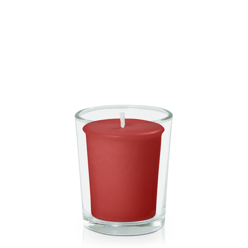 Red Votive in Glass Votive, Pack of 24