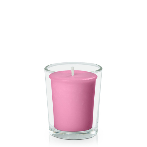 Rose Pink Votive in Glass Votive, Pack of 24