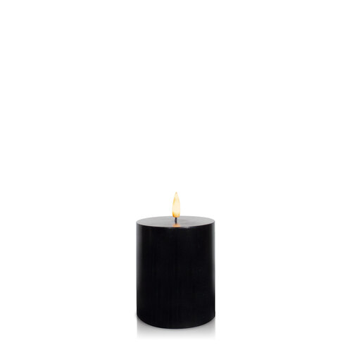 Black 8cm x 10cm LED Pillar, Pack of 1