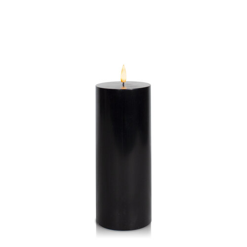Black 8cm x 20cm LED Pillar, Pack of 1