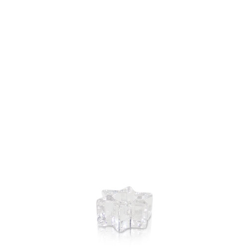 Clear 4cm x 2cm Star Candle Holder