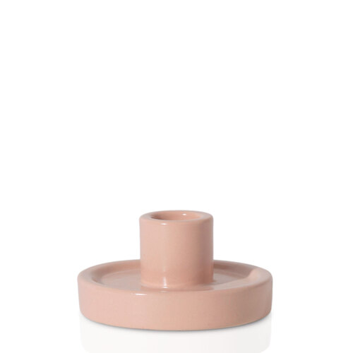 Dawn Blush Marcella Ceramic Dinner Candle Holder, Pack of 1
