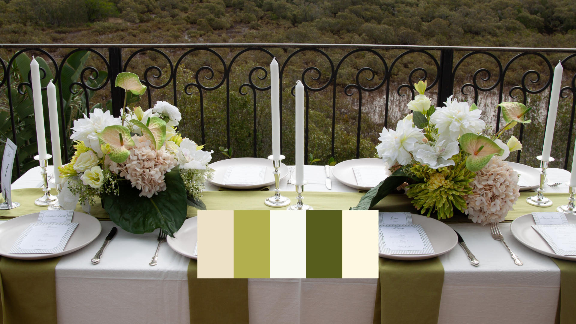 Green & White Wedding