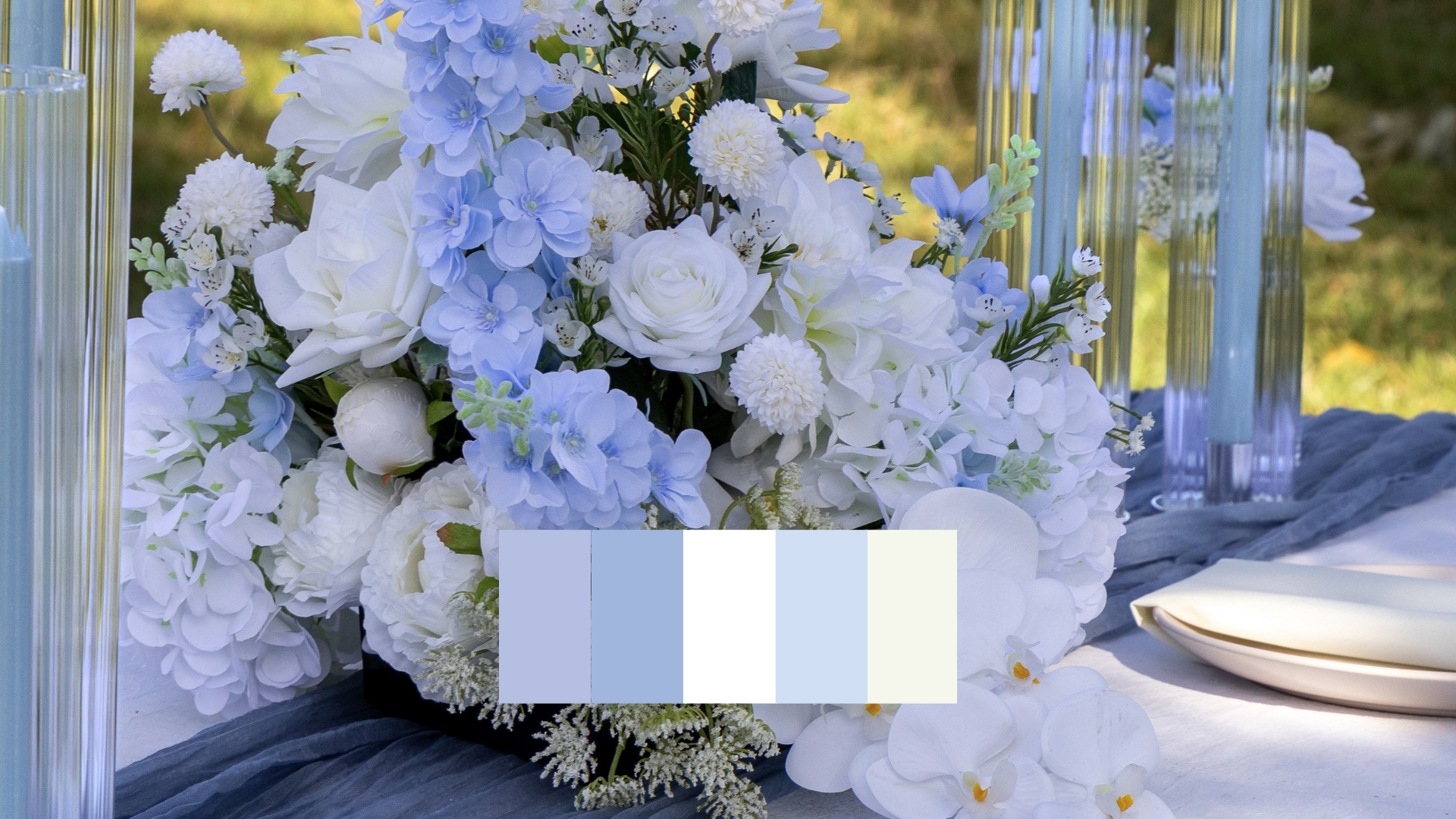 White & Blue Wedding