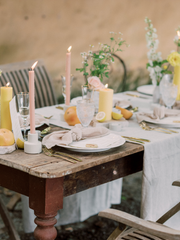 Vintage Blush 30cm Fluted Dinner Candles
