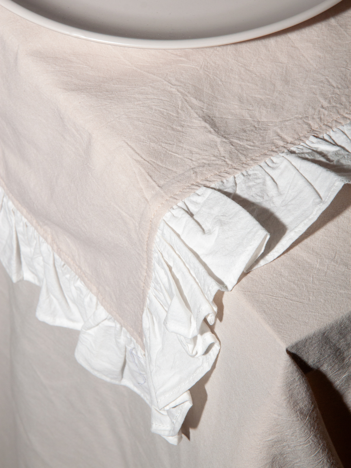 Oatmeal & Meringue Ruffle Organic Cotton Napkin