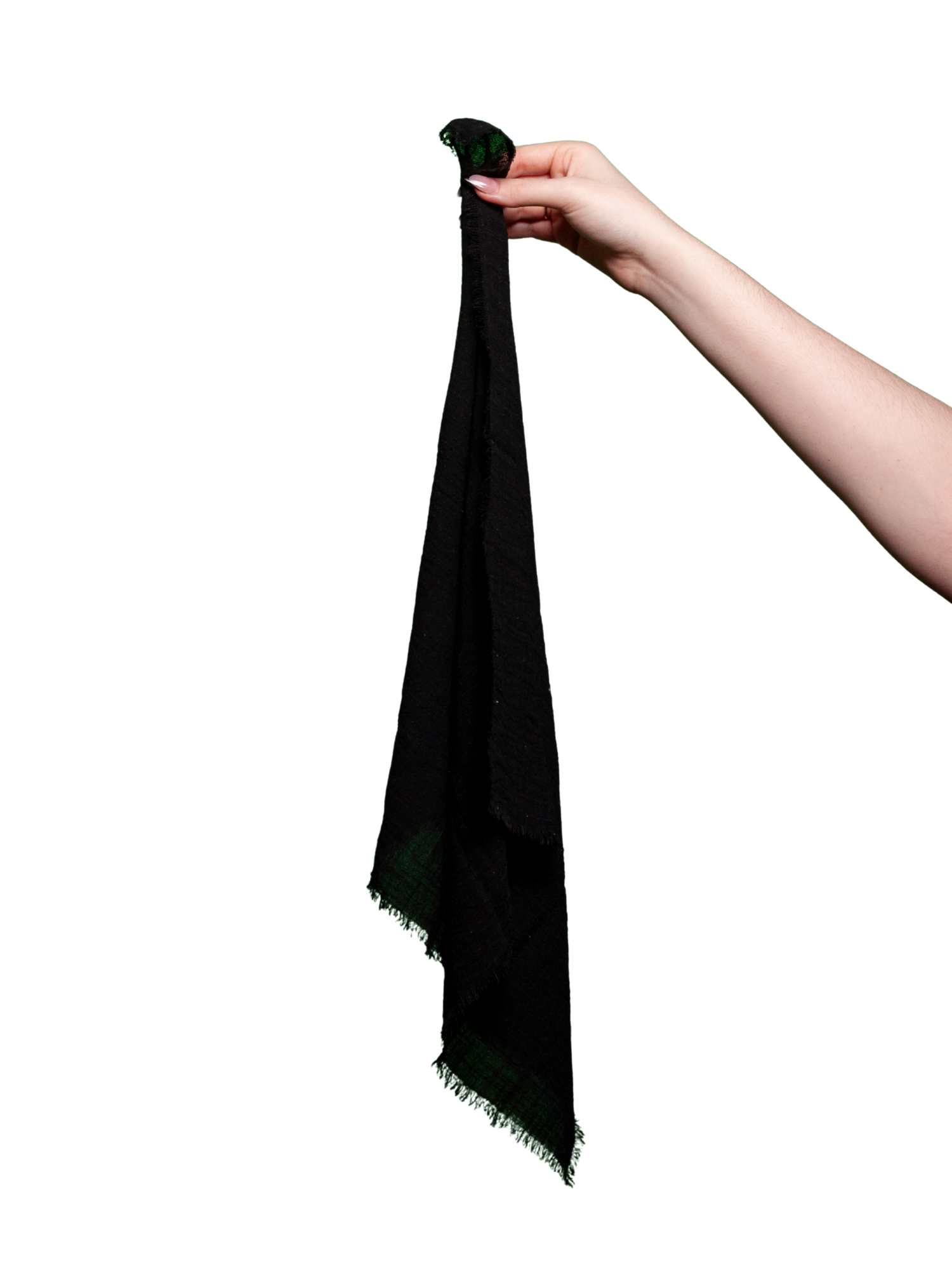 Black Frayed Edge Napkin