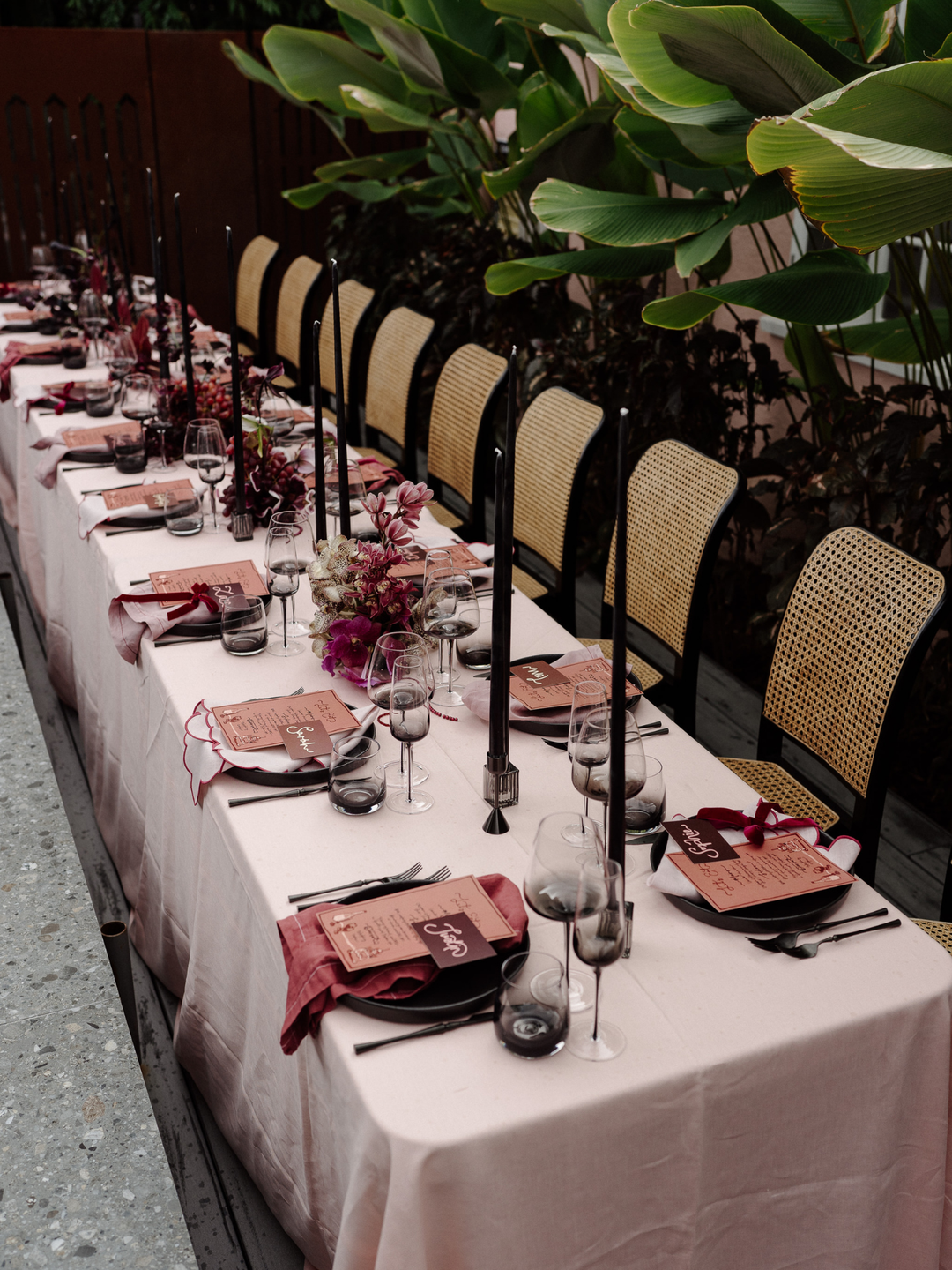 Black 65cm Taper Candles