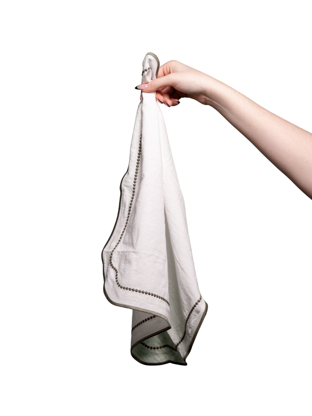 Meringue & Thyme Organic Cotton Napkin with Embroidered Dots