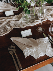 Oatmeal & Meringue Ruffle Organic Cotton Napkin