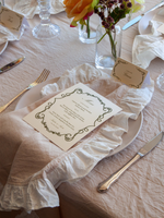 Oatmeal & Meringue Ruffle Organic Cotton Napkin
