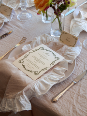 Oatmeal & Meringue Ruffle Organic Cotton Napkin