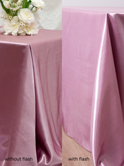 Pale Mauve Satin Rectangle Tablecloth - Medium