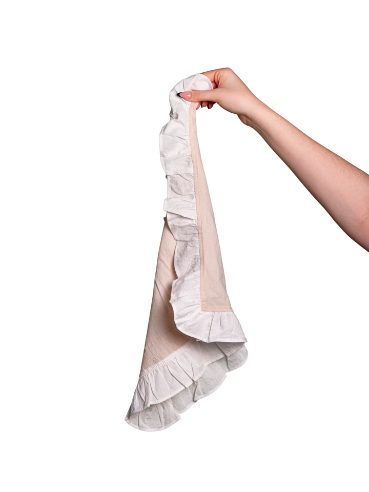 Oatmeal & Meringue Ruffle Organic Cotton Napkin