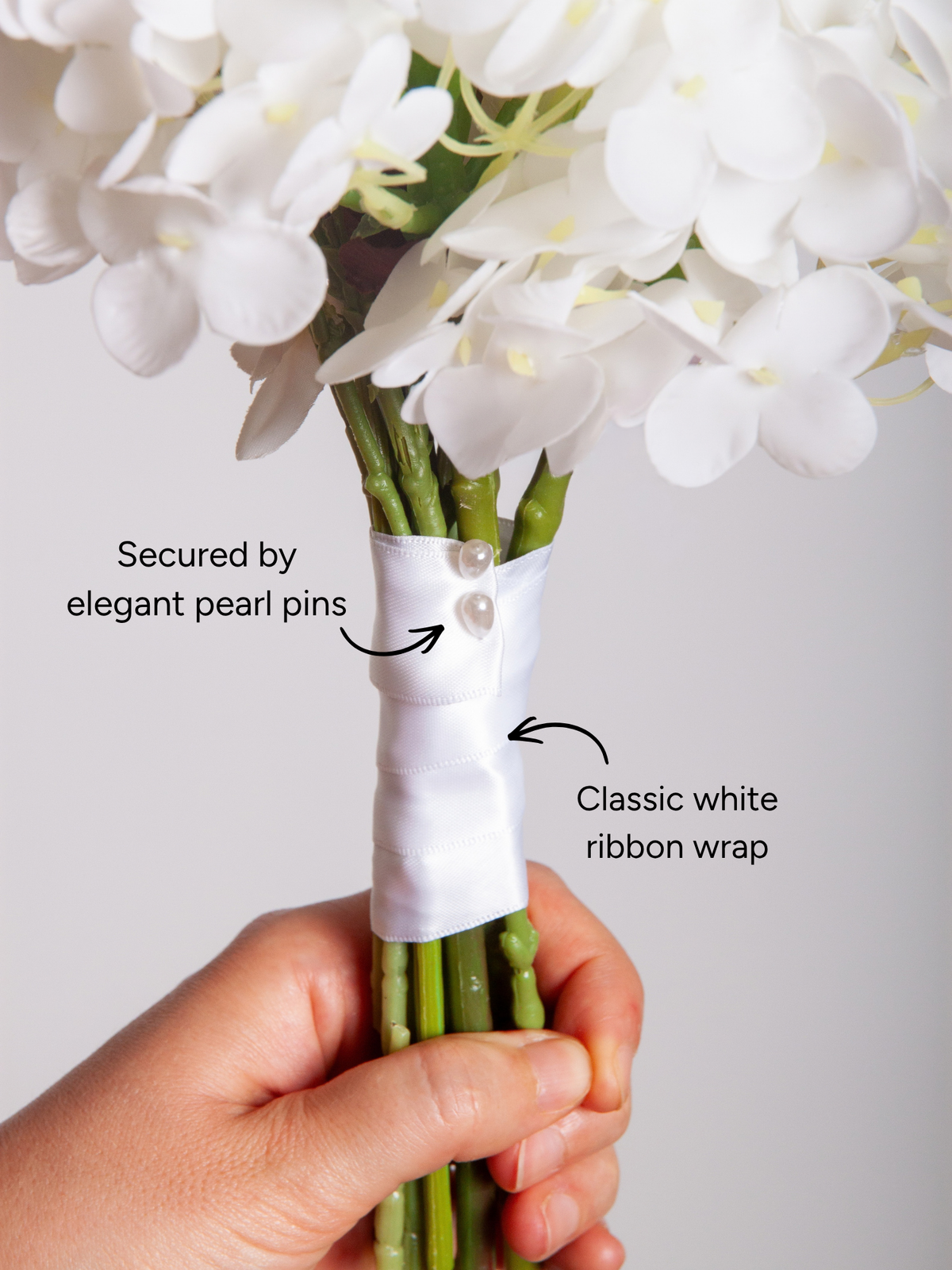 Lemon Rose & Green Hydrangea Bridesmaid Bouquet
