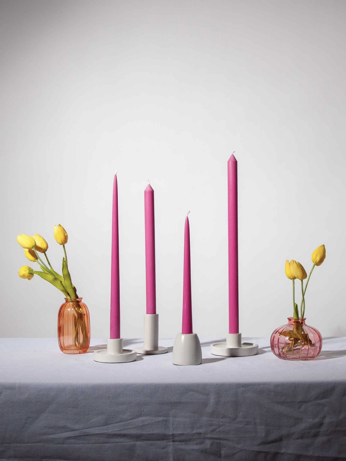 Magenta 25cm Taper Candles