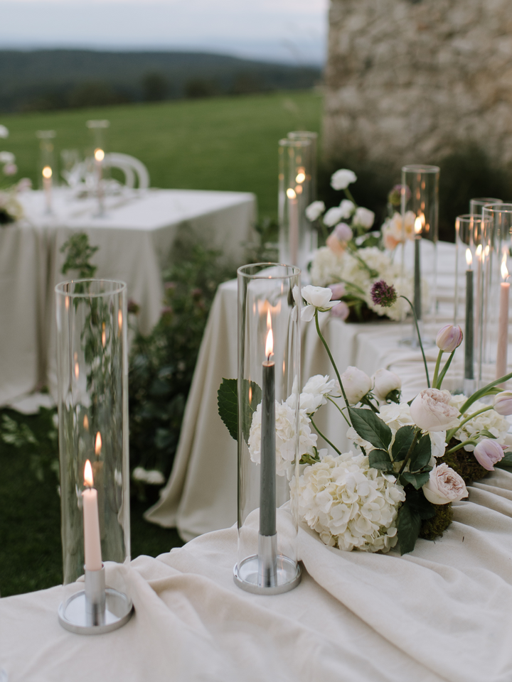 Silver Maya Metal Candle Holder - Medium