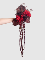 Red Dahlia & Anthurium Wedding Bouquet