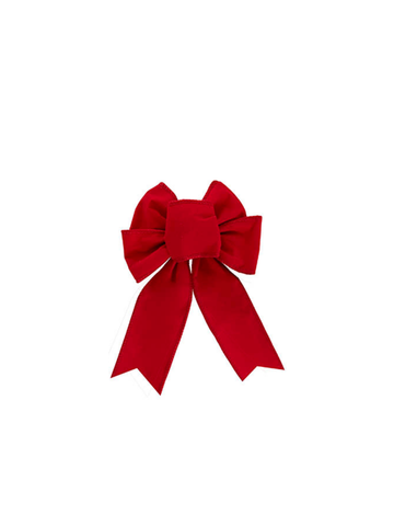 Pre-Made Ribbon Bow Velvet 4 Loops Red (15Wx21Lcm) Pack of 1