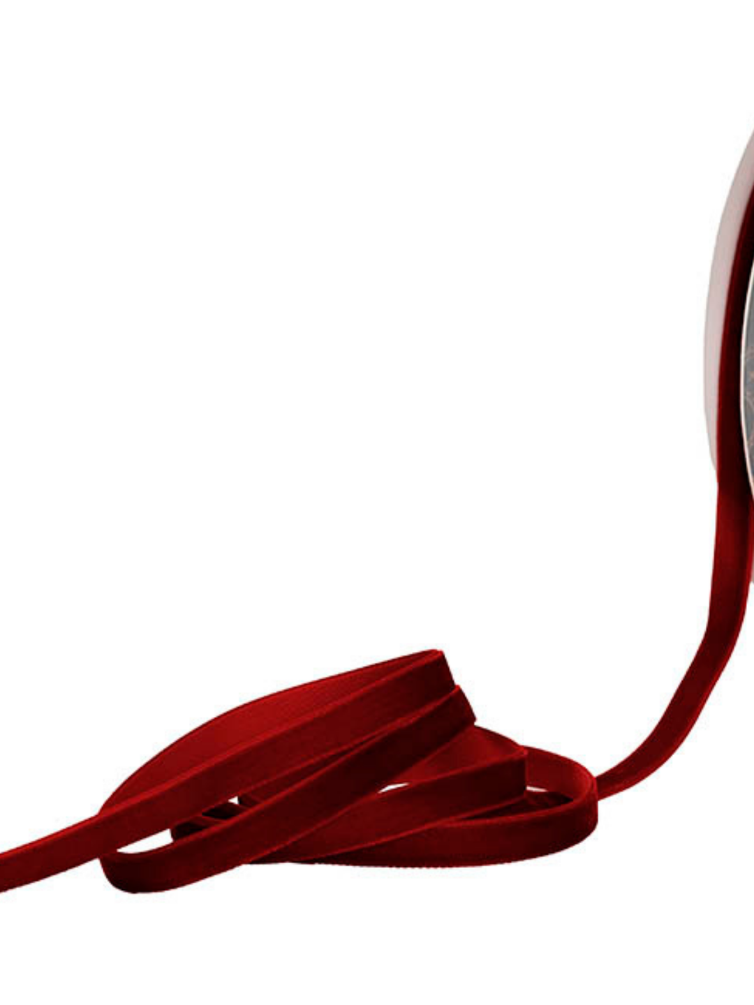 Ribbon Premium Plush Velvet Woven Edge Burgundy (10mmx20m) 3 Metre Length