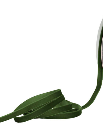 Ribbon Premium Plush Velvet Woven Edge Moss Green (10mmx20m) Pack of 1