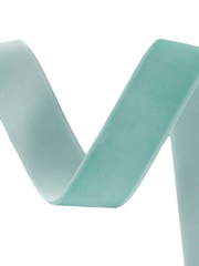 Ribbon Premium Plush Velvet Woven Edge French Blue (25mmx20m) Pack of 1