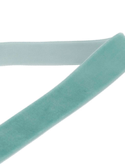 Ribbon Premium Plush Velvet Woven Edge French Blue (25mmx20m) Pack of 1