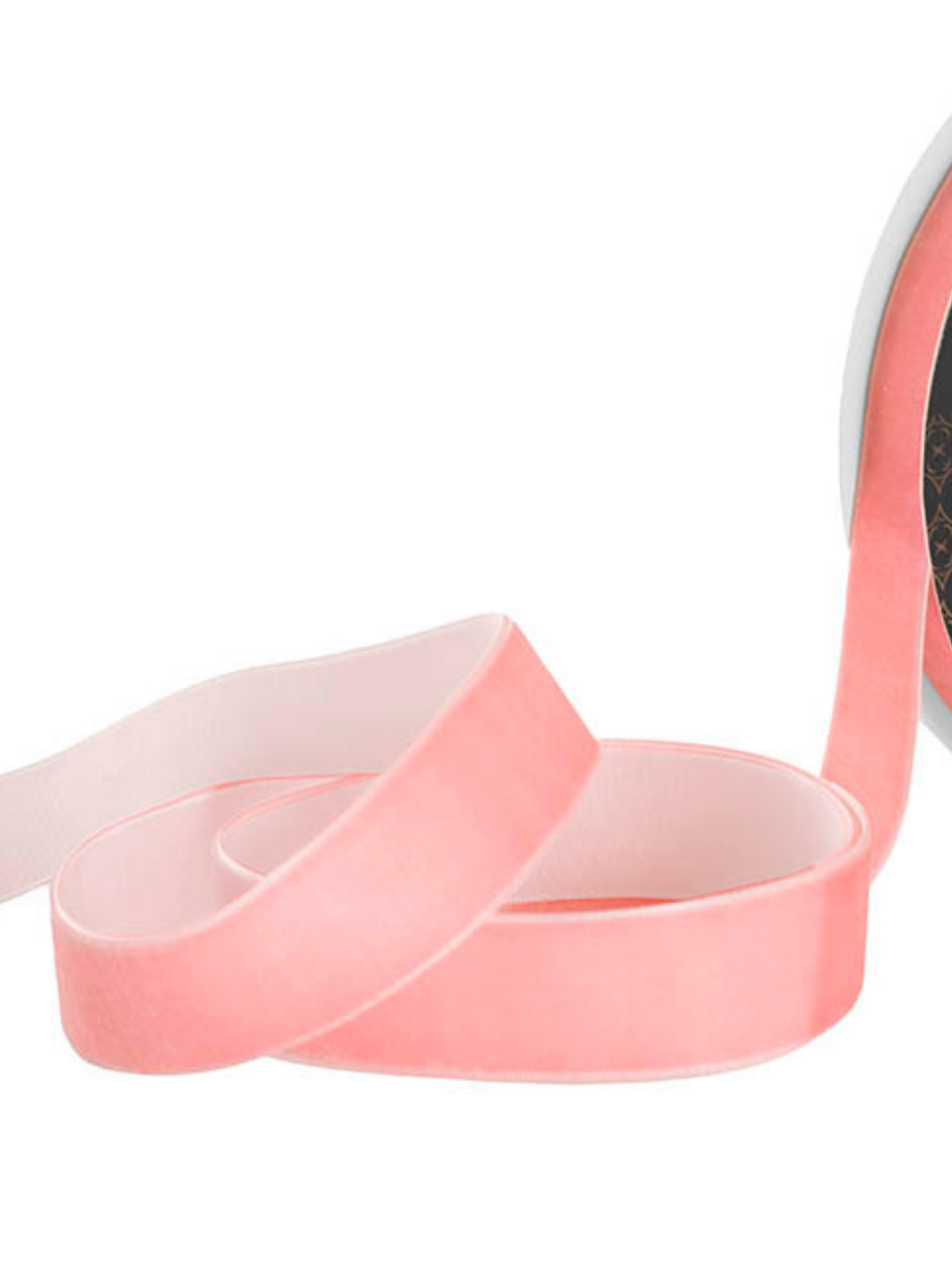 Ribbon Premium Plush Velvet Woven Edge Blush Pink (25mmx20m) Pack of 1