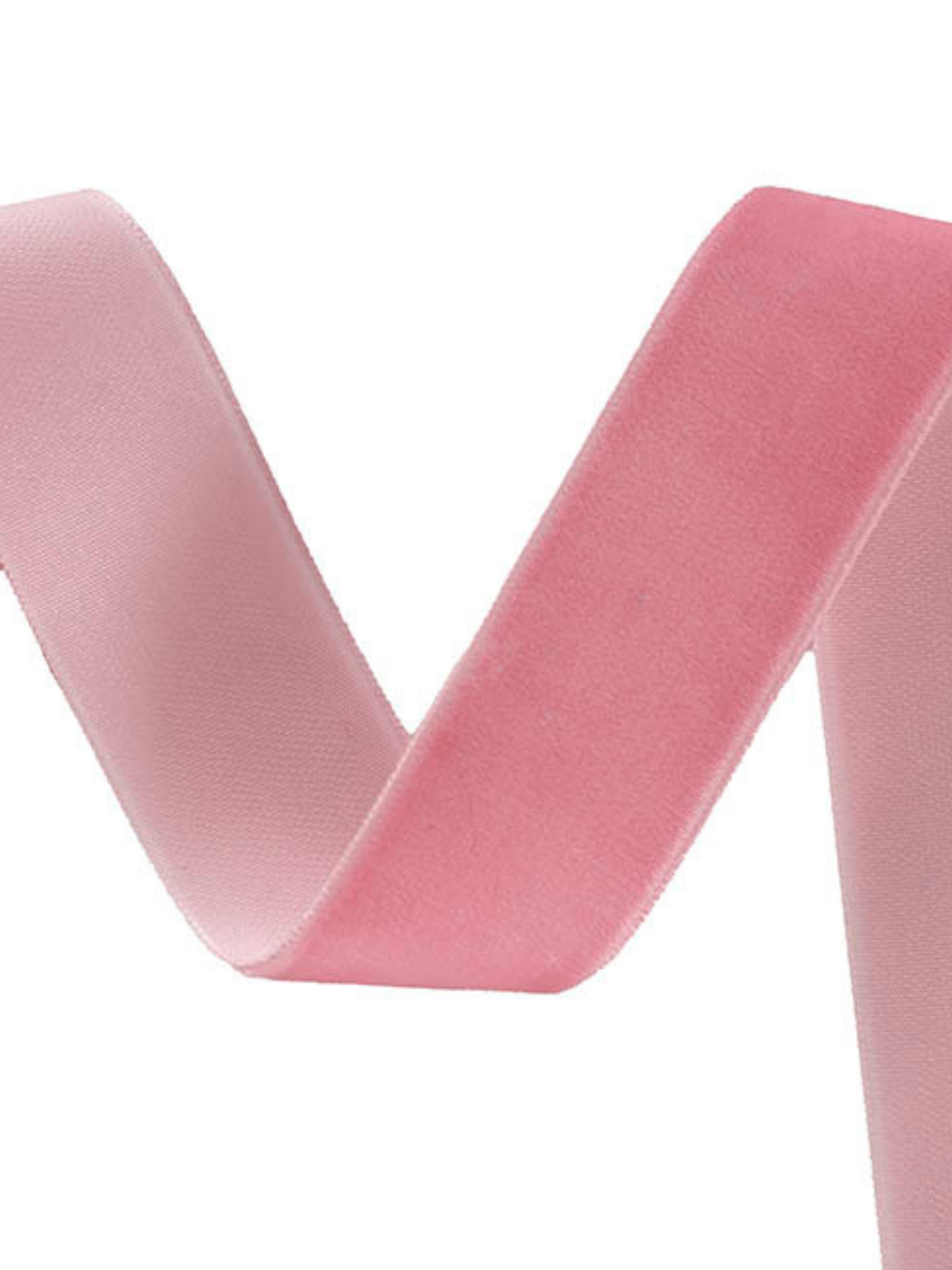 Ribbon Premium Plush Velvet Woven Edge Dusty Pink (25mmx20m) Pack of 1