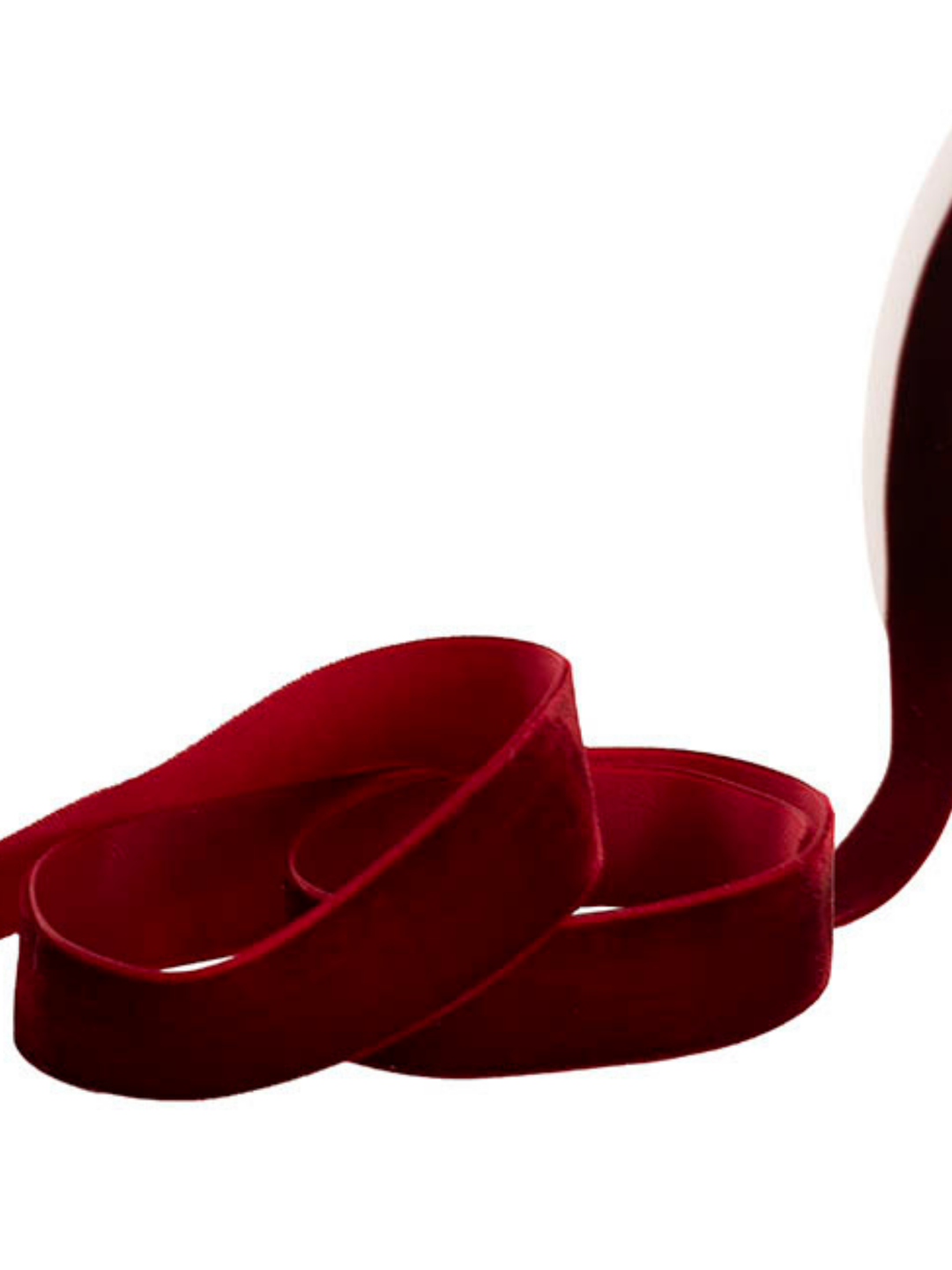 Ribbon Premium Plush Velvet Woven Edge Burgundy (25mmx20m) Pack of 1