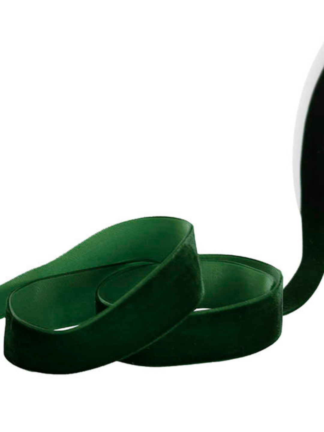Ribbon Premium Plush Velvet Woven Forest Green (25mmx20m) Pack of 1