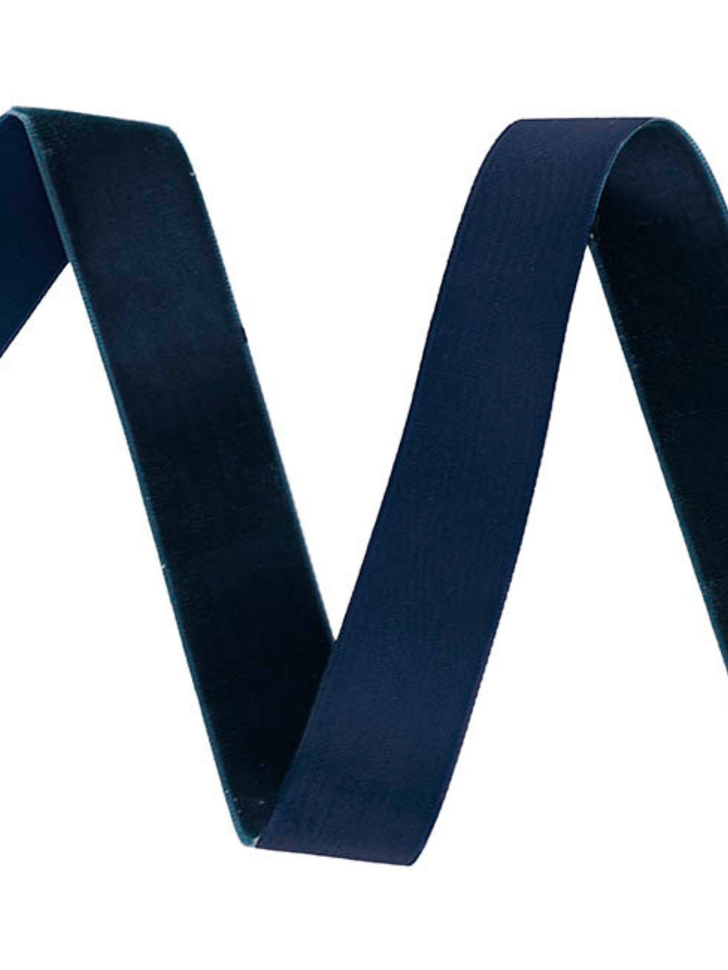 Ribbon Premium Plush Velvet Woven Edge Dark Navy Blue (25mmx20m) Pack of 1