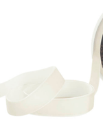 Ribbon Premium Plush Velvet Woven Edge White (25mm wide)