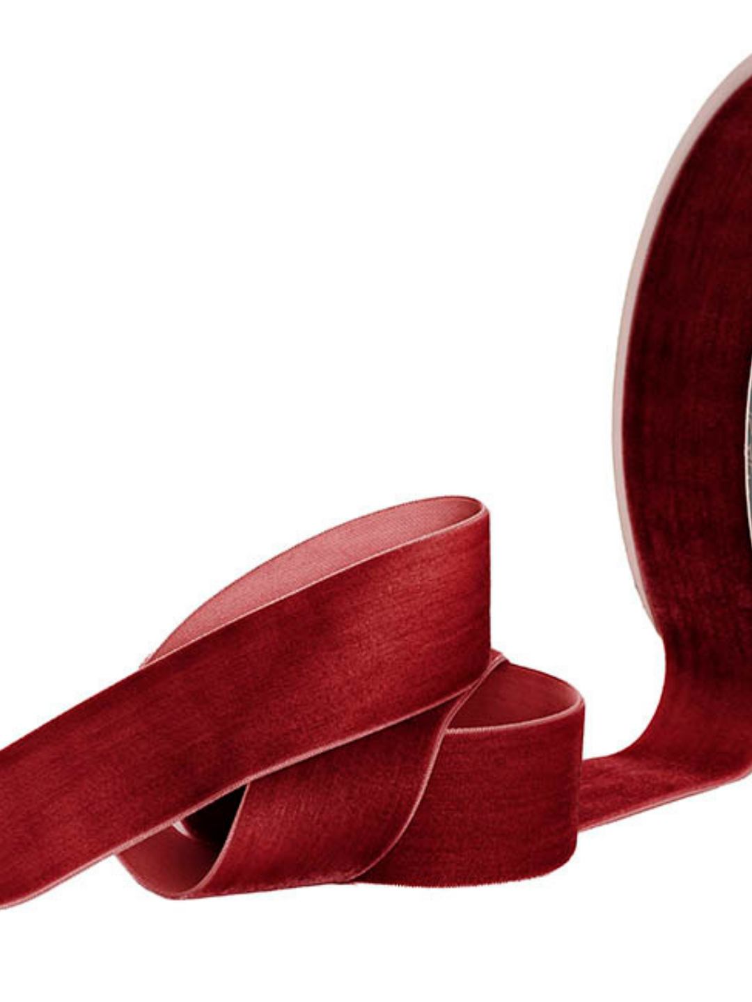 Ribbon Premium Plush Velvet Woven Edge Burgundy (38mmx20m) Pack of 1