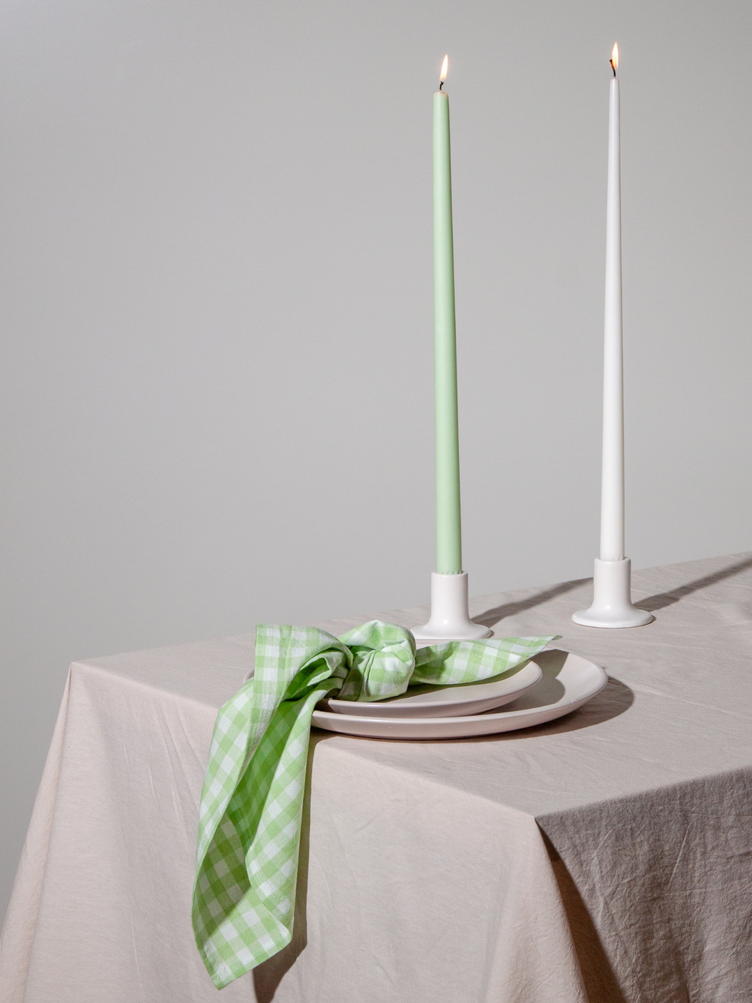 Matcha Gingham Organic Cotton Napkin