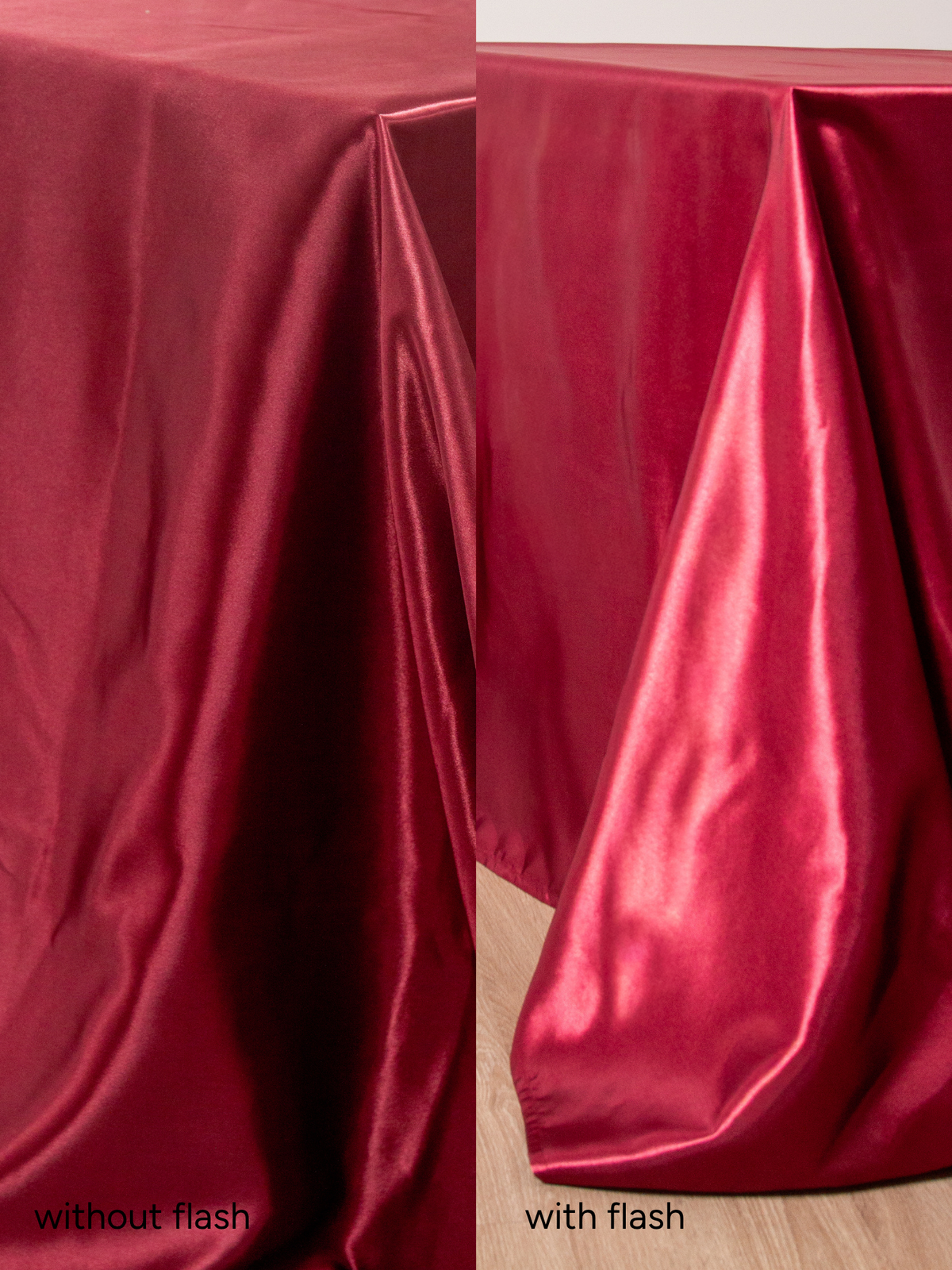 Burgundy Satin Rectangle Tablecloth - Medium