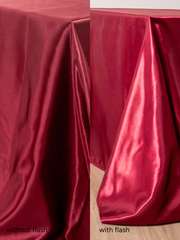 Burgundy Satin Rectangle Tablecloth - Medium