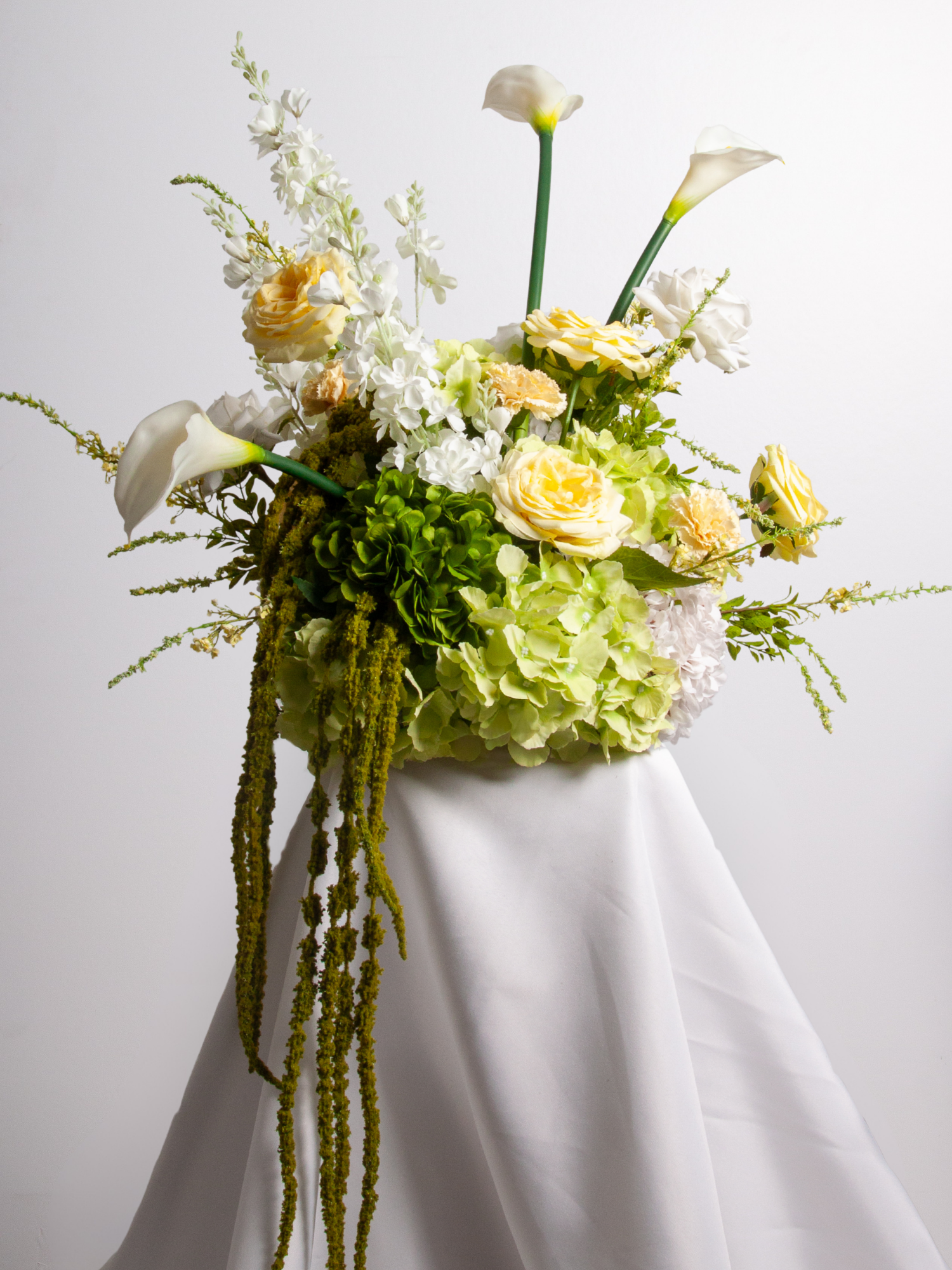 Lemon Rose & Green Hydrangea Cloud - Extra Large