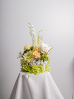 Lemon Rose & Green Hydrangea Cloud - Small