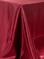 Burgundy Satin Rectangle Tablecloth - Medium