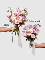 Purple Lisianthus & Pink Calla Lily Bridesmaid Bouquet