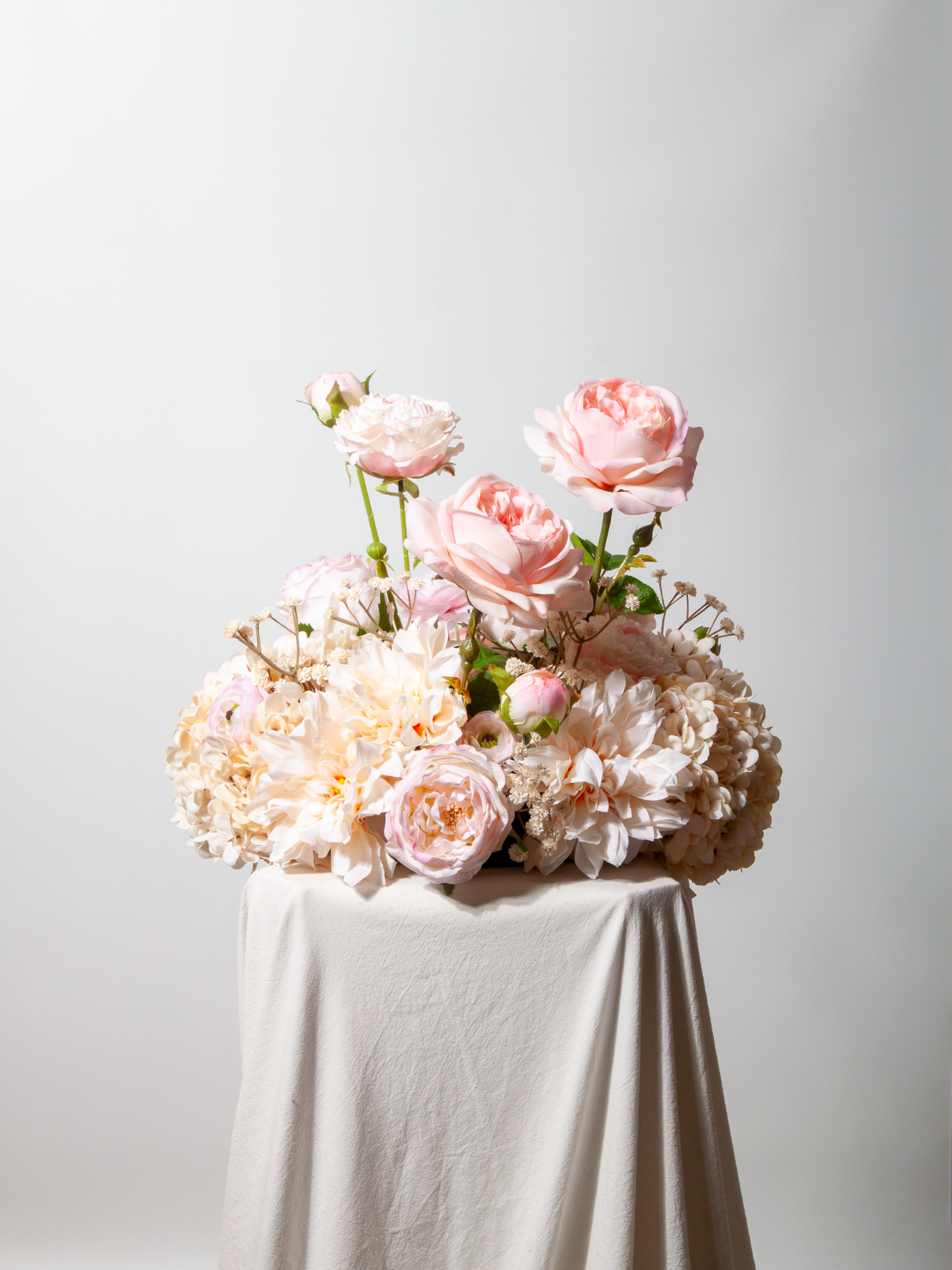 Pink Rose & Peony Cloud - Medium