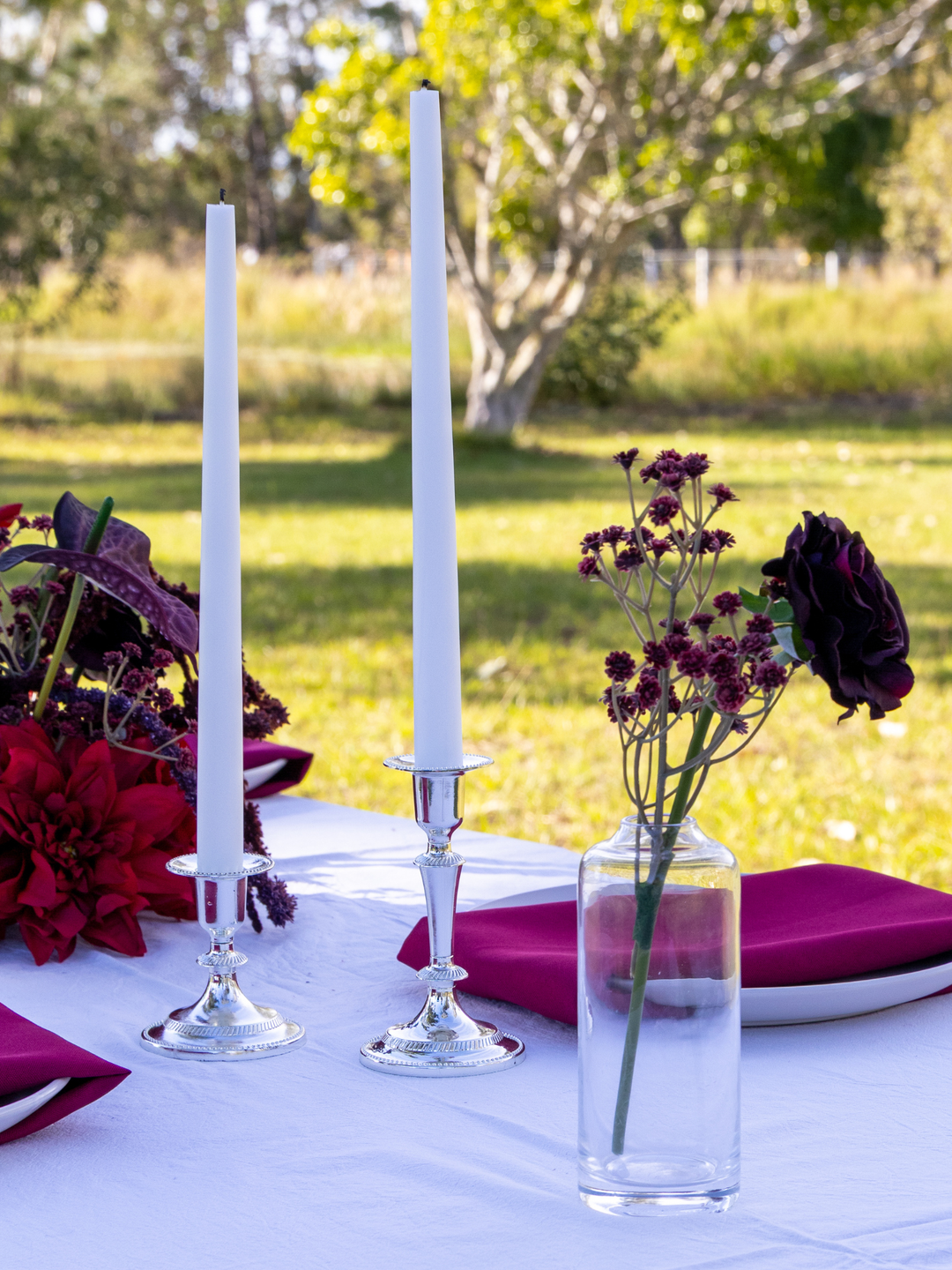 Burgundy Wedding Bud Vase - Medium