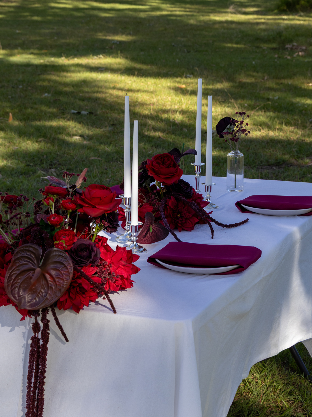 Burgundy Wedding Bud Vase - Medium
