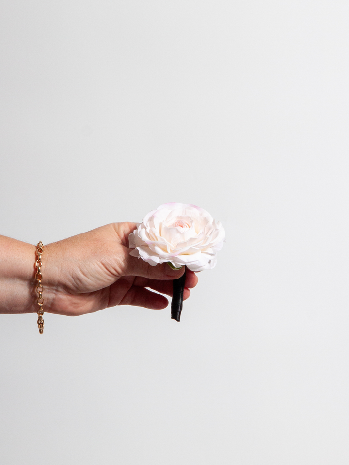 Blush Ranunculus Wedding Buttonhole