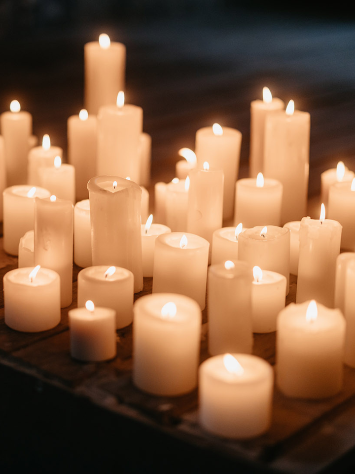 White 7cm x 15cm Event Pillar