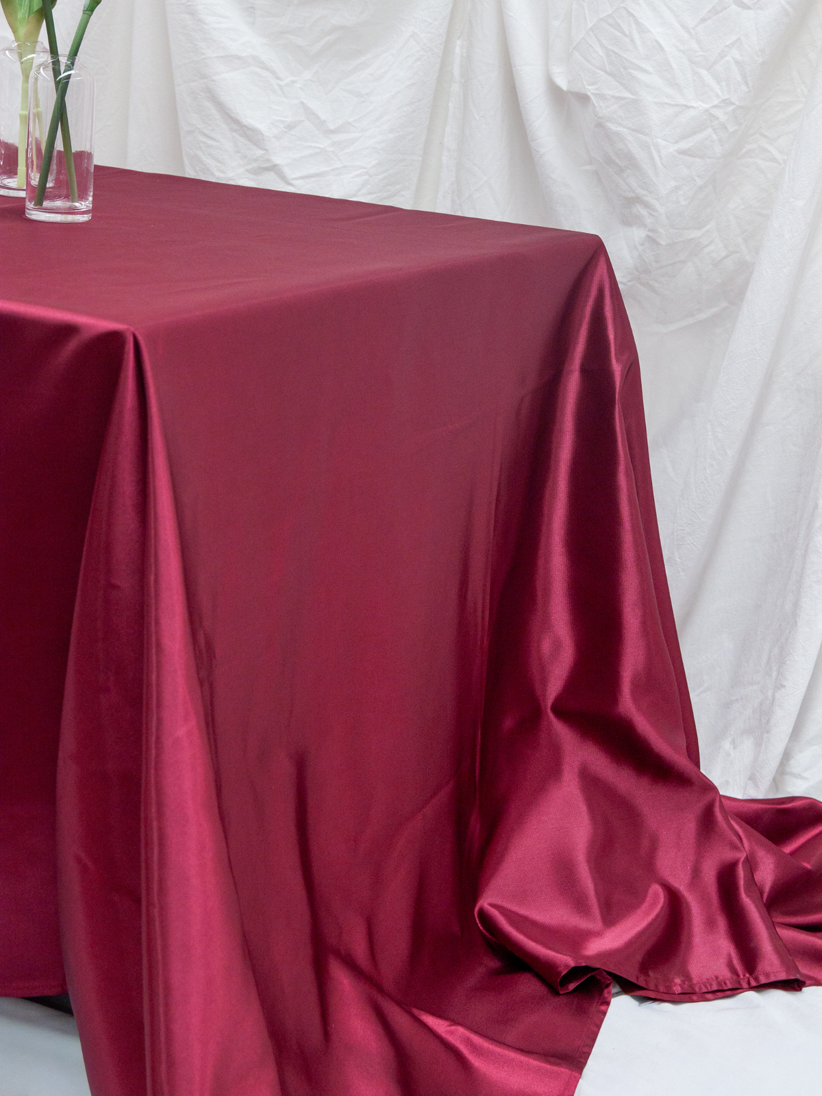 Fig Satin Rectangle Tablecloth - Medium